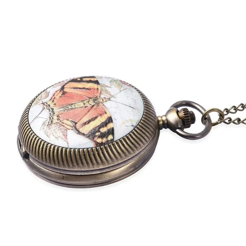 STRADA Butterfly Pocket Watch